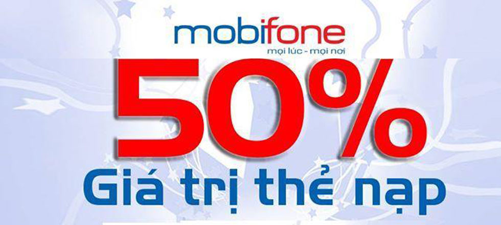 mobifone khuyến mãi 50% 