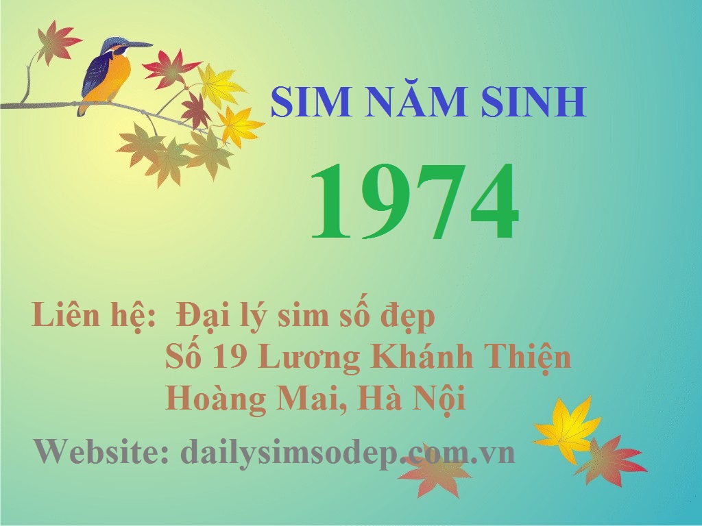 SIM năm sinh 1974 cho mọi người