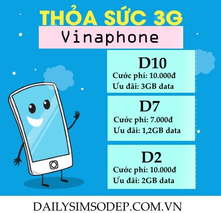 Các gói cước 3G Vinaphone sử dụng trong 1 ngày