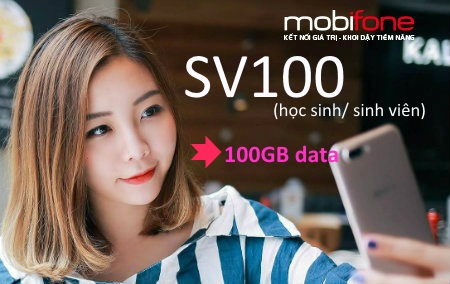 Ưu đãi 100gb data với gói cước sv100 Mobifone