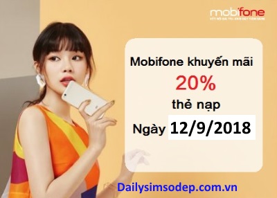 Nạp thẻ MobiFone nhận ngay khuyến mãi trong ngày 12/9