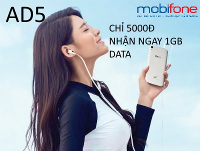 Nhận ngay 1GB data khi đăng ký AD5 MobiFone với mức giá 5000đ