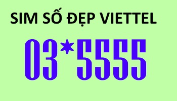 Sim tứ quý 5555 Viettel ứng với đầu số 03 mang nhiều giá trị may mắn