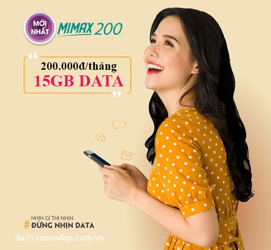 Đăng ký gói Mimax200 Viettel ưu đãi 15GB Data giá chỉ 200.000đ/tháng