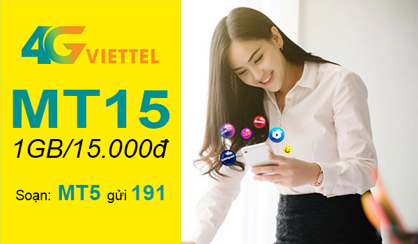 MT15 Viettel - Gói cước mua thêm 1GB Data 3G/4G giá chỉ 15.000đ