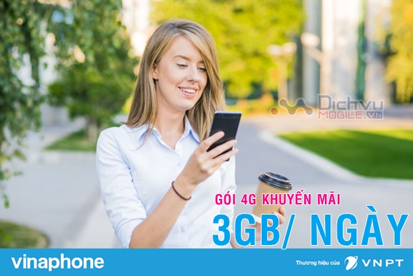 Hướng dẫn đăng ký các gói 4G 3GB/ ngày mạng Vinaphone