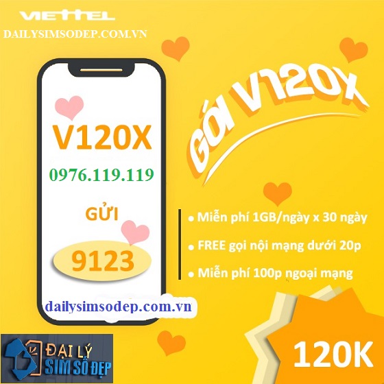 Hướng dẫn cách đăng ký gói cước V120X Viettel