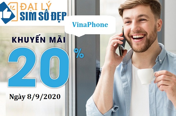  VinaPhone khuyến mãi 20% vào ngày 8/9/2020