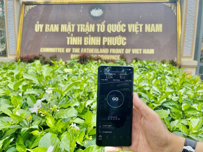 Tốc độ VinaPhone 5G đo được tại Bình Phước 