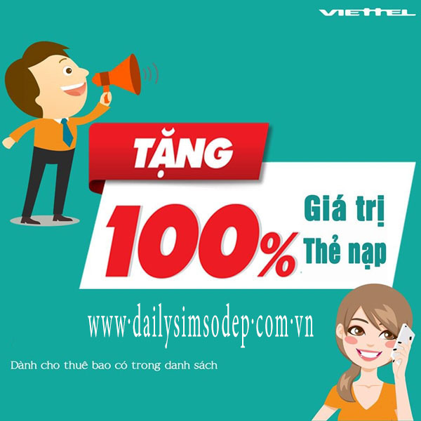 sim viettel khuyến mãi 100%