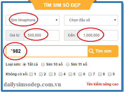 chọn sim vinaphone