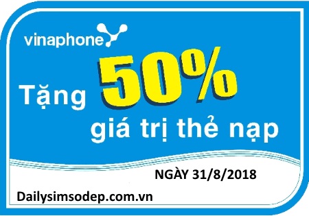 Vinaphone khuyến mãi 50% duy nhất trong ngày 31/8