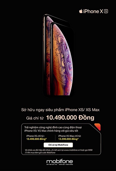 Cách sở hữu iPhoneXs, iPhoneXs Max với mức giá chỉ từ 10.490.000 đồng