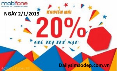 Ưu đãi lên tới 20% được MobiFone áp dụng ngày 2/1/2019