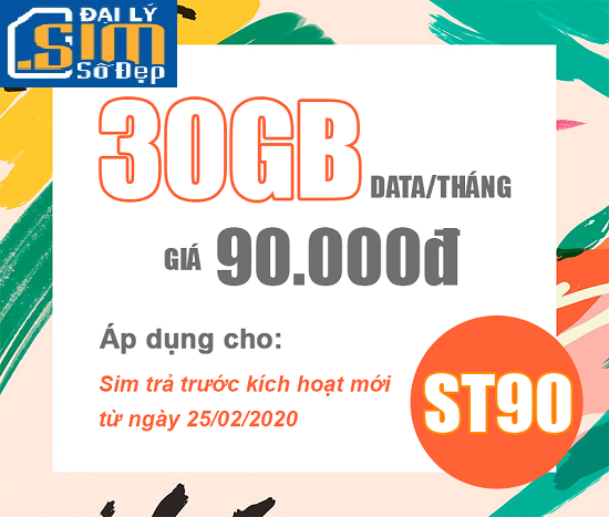 Gói ST90 bổ sung ưu đãi cho thuê bao trả trước kích hoạt từ 25/02/2020