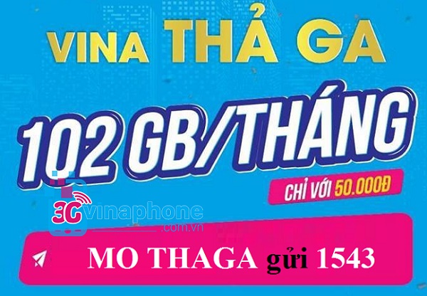 Sim Thaga VinaPhone ưu đãi 102GB