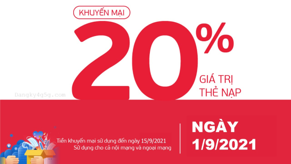 Viettel khuyến mãi thẻ nạp ngày 1/9/2021
