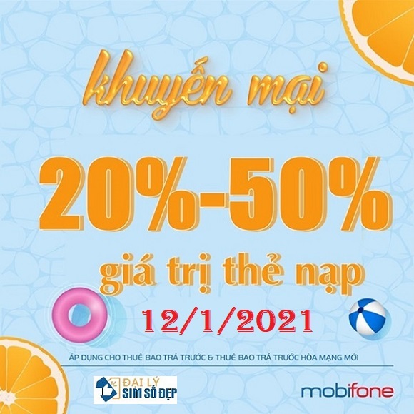MobiFone uu dai 20% 50% ngay 12/1/2022